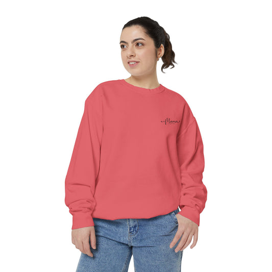 Mother’s Day Sweatshirt Cozy Gift for Mom Unisex Garment-Dyed