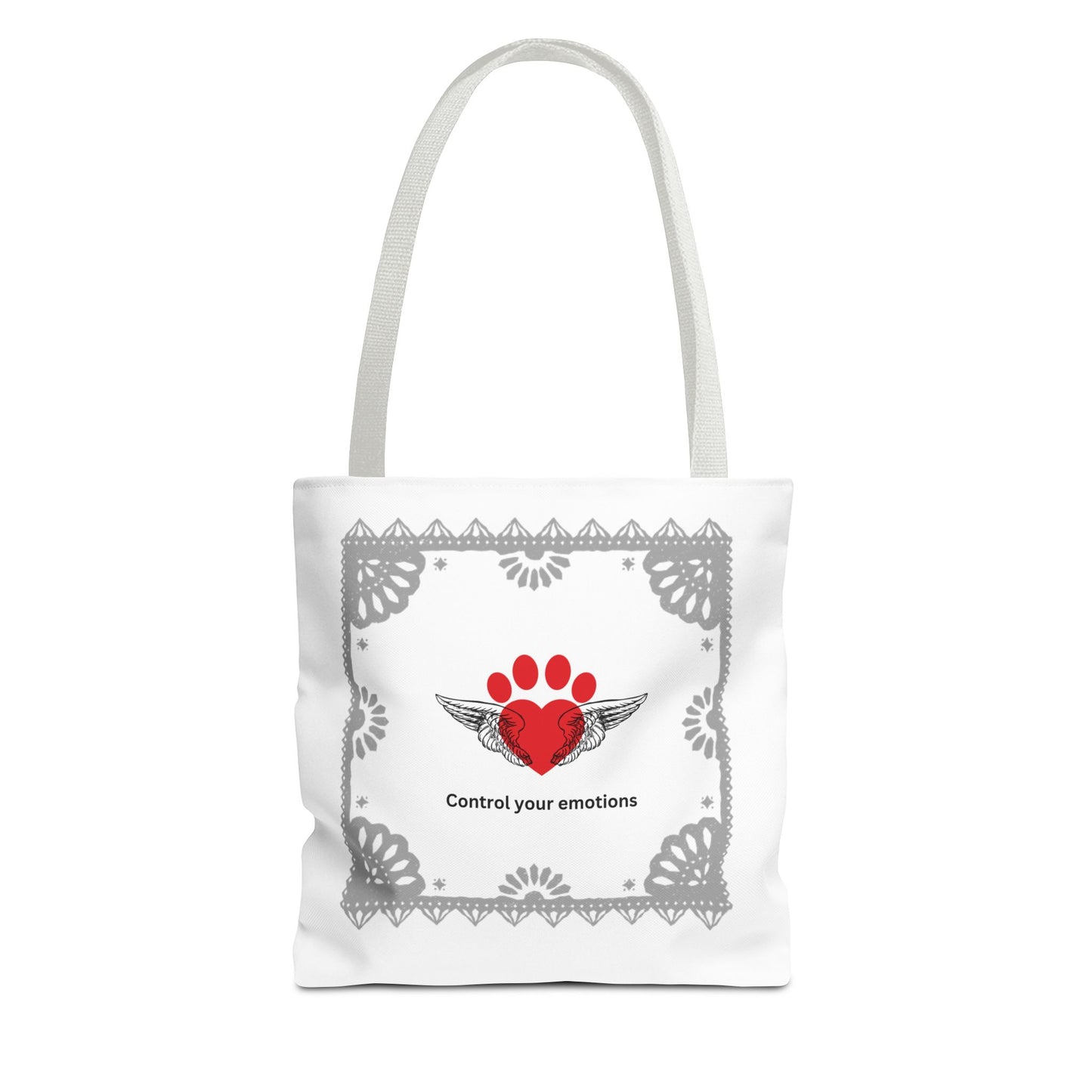 Daily Affirmations Tote Bag for dog lovers "Control your emotions"