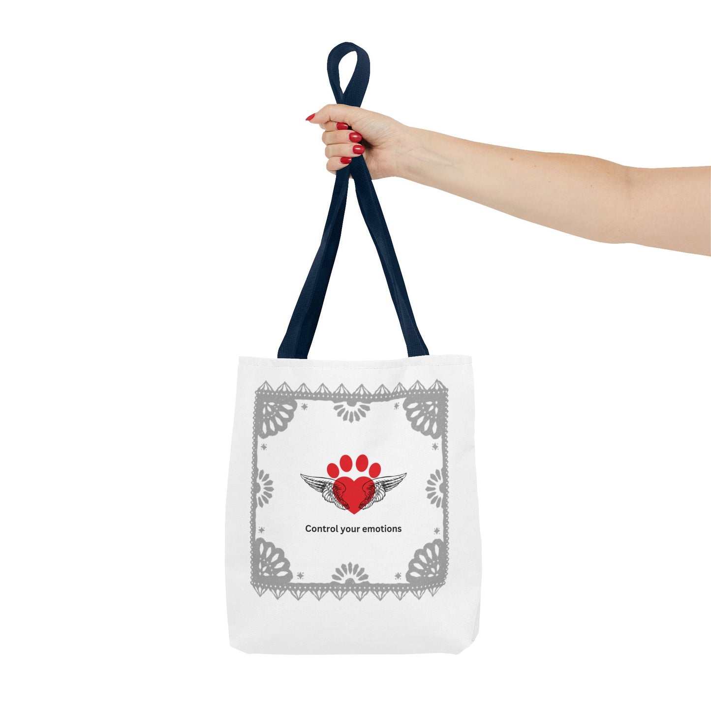 Daily Affirmations Tote Bag for dog lovers "Control your emotions"