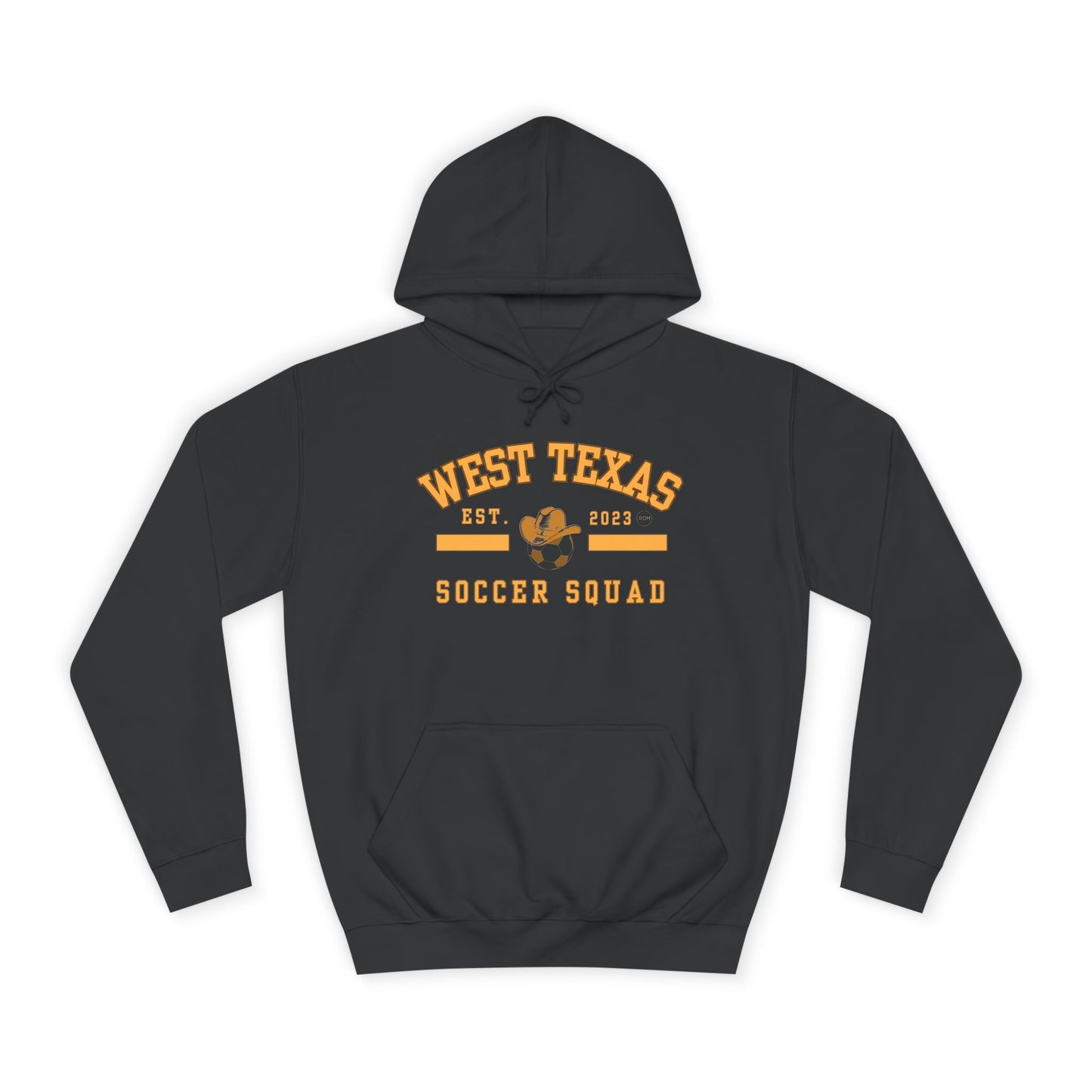 West Texas Soccer Mom Yellow Letters Unisex College Hoodie