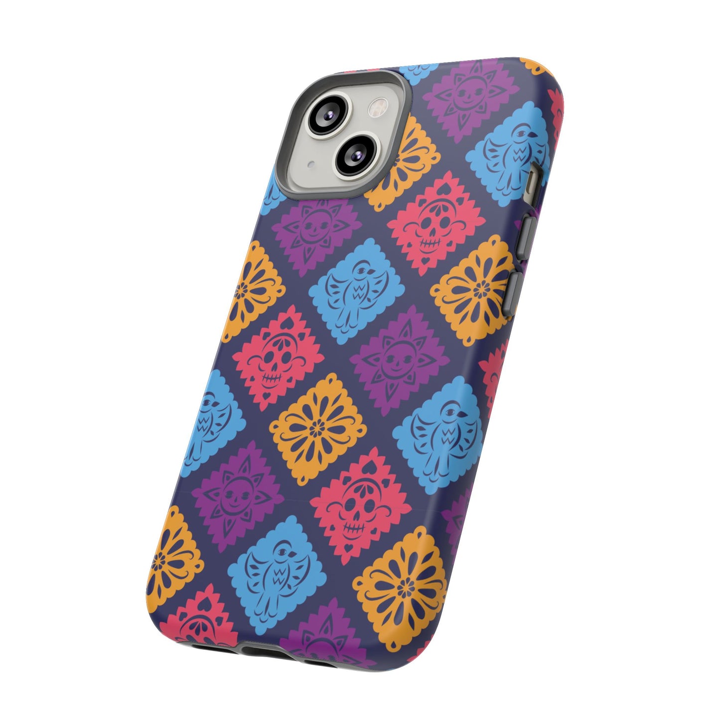 Day of the Dead Alebrije phone case, durable protection, Día de los Muertos enthusiasts,  Mexican folklore, sugar skulls, and alebrije creatures, Tough Cases