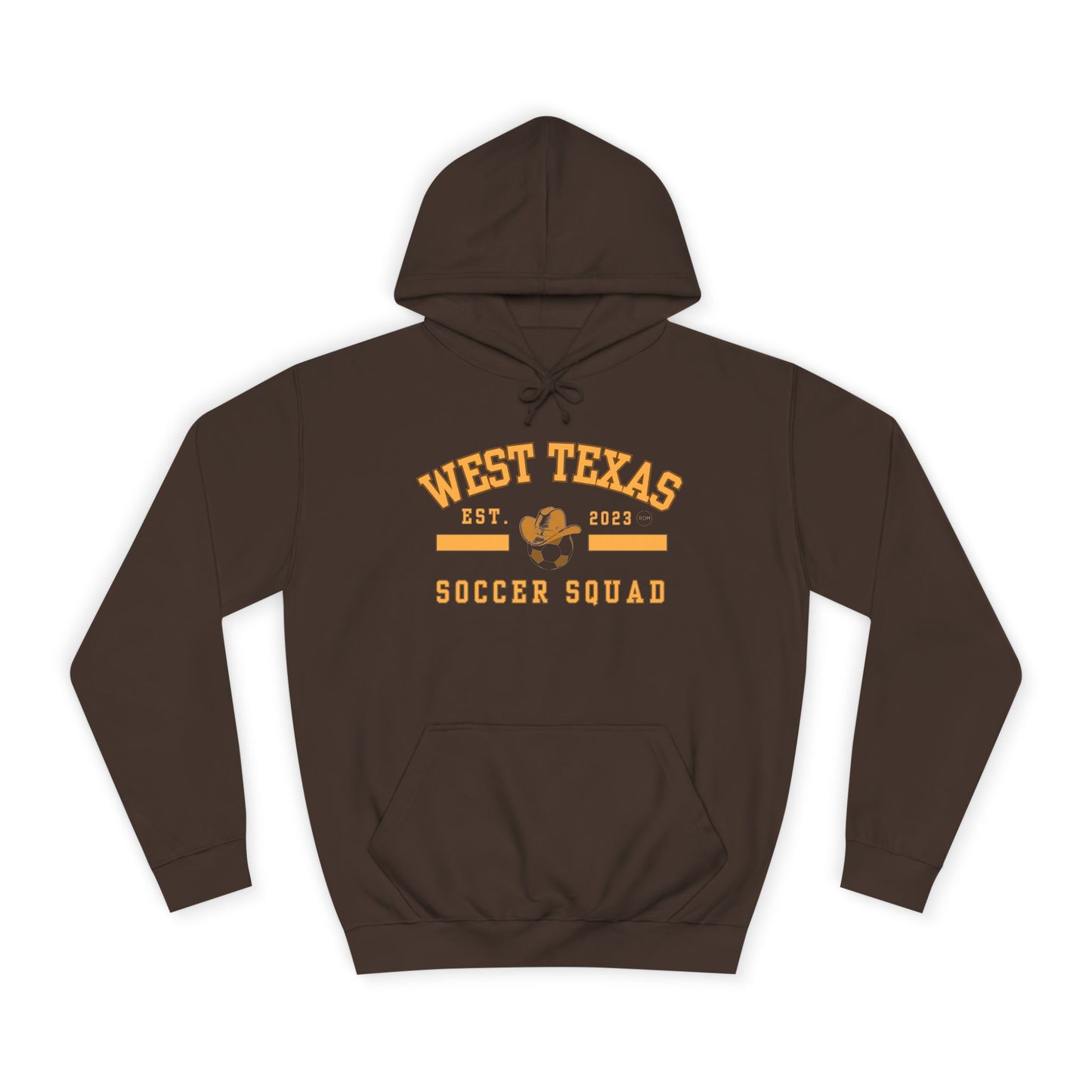 West Texas Soccer Mom Yellow Letters Unisex College Hoodie