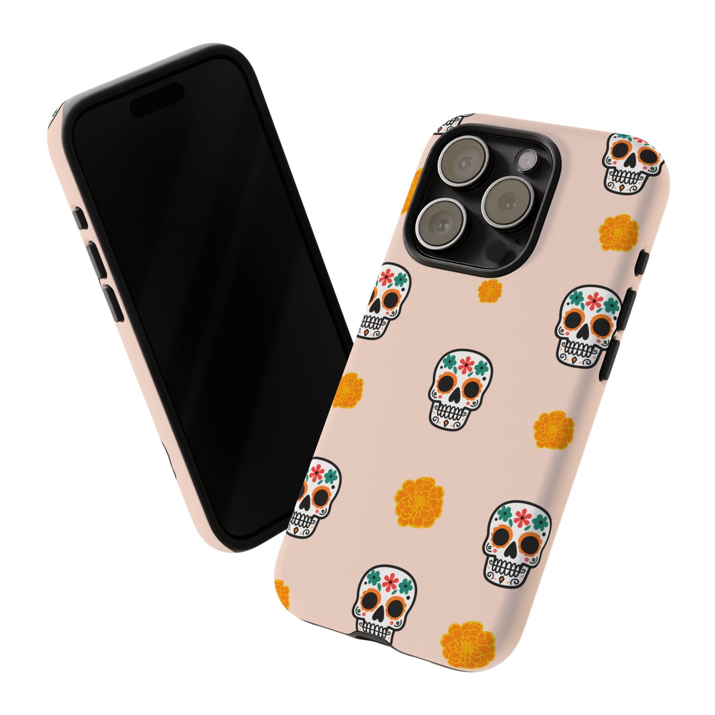 Day of the Dead Alebrije phone case, durable protection, Día de los Muertos enthusiasts,  Mexican folklore, sugar skulls, and alebrije creatures, Tough Cases